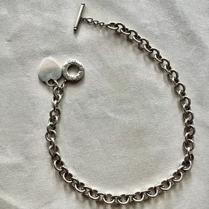 Tiffany & Co. Heart Tag Toggle Necklace -- Sterling Silver